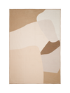 Configured Brown Chenille Rug