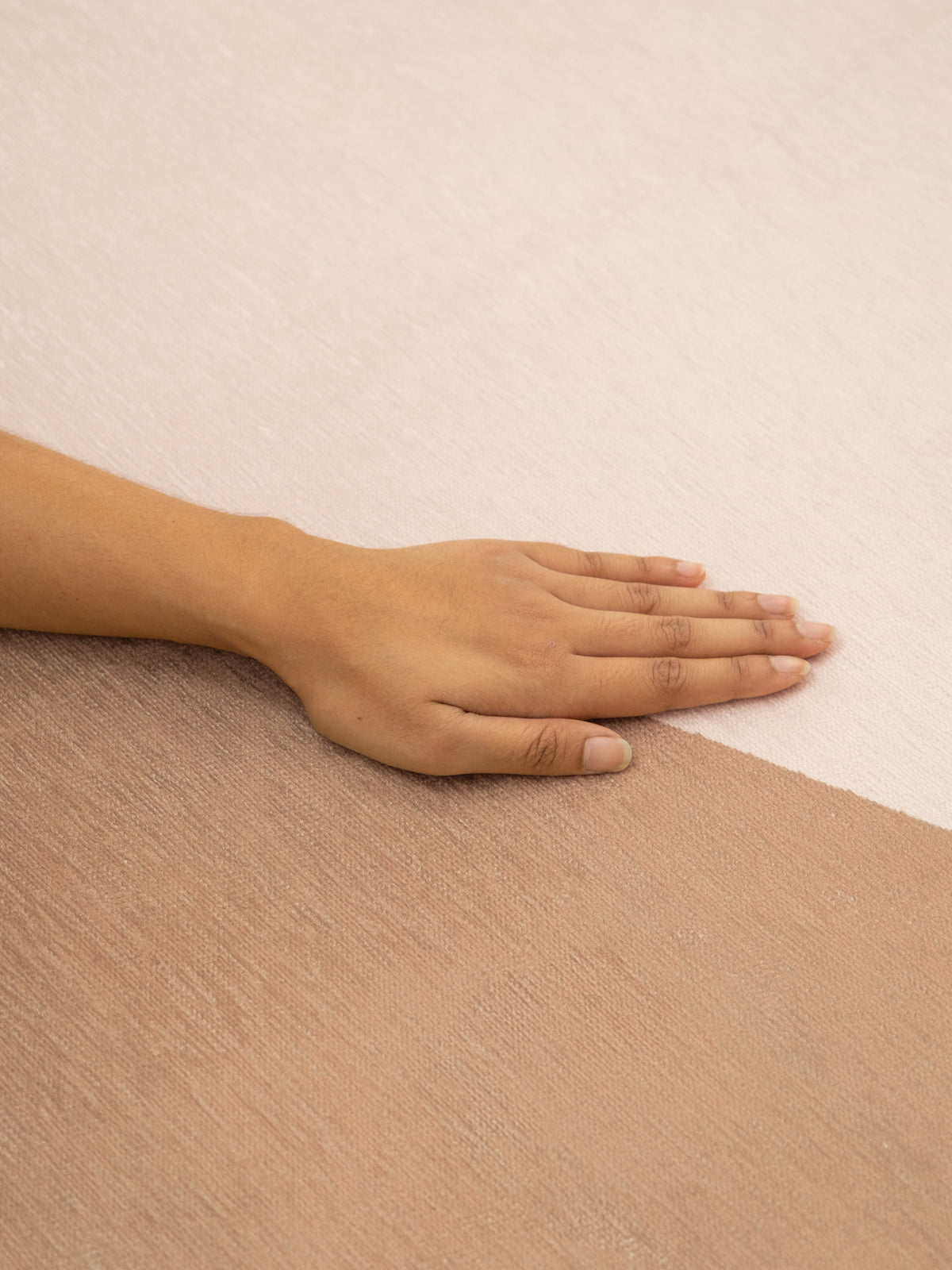 Configured Brown Chenille Rug