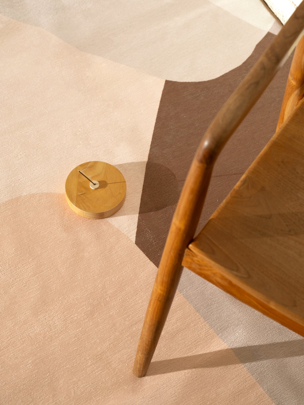 Configured Brown Chenille Rug