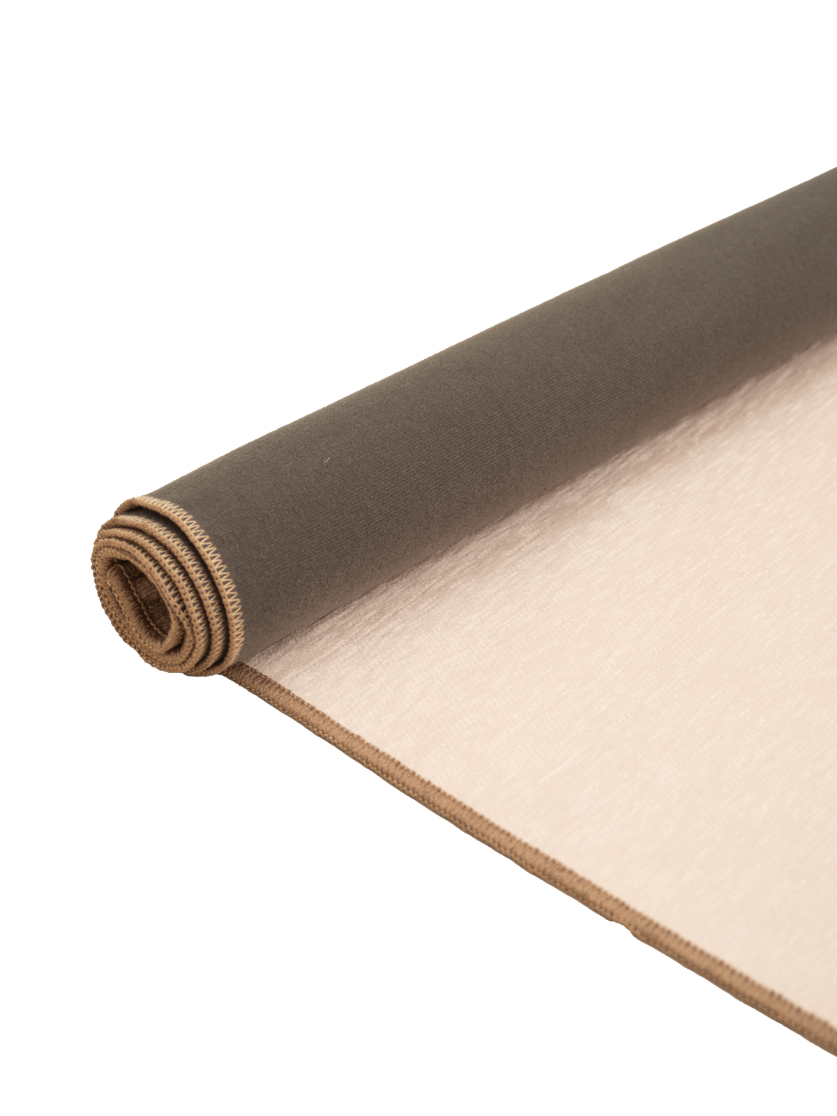 Configured Brown Chenille Rug