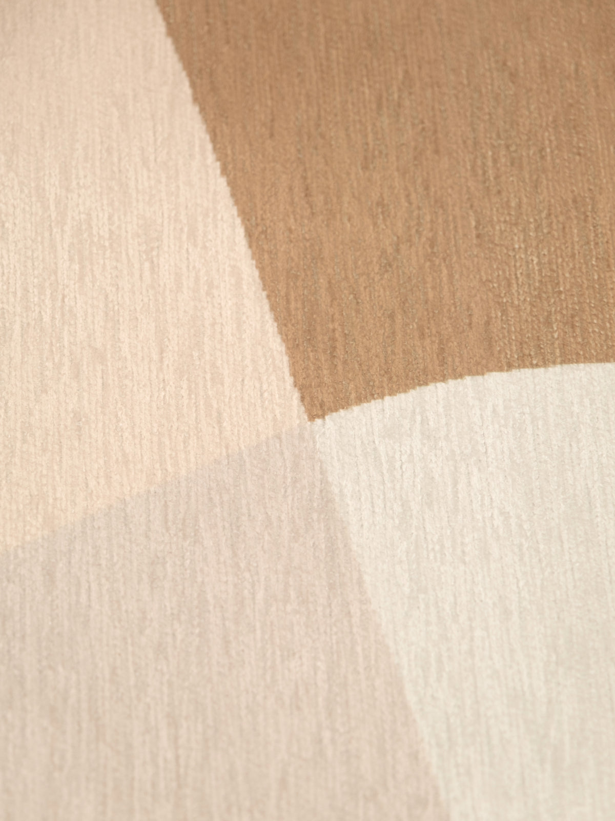 Configured Brown Chenille Rug