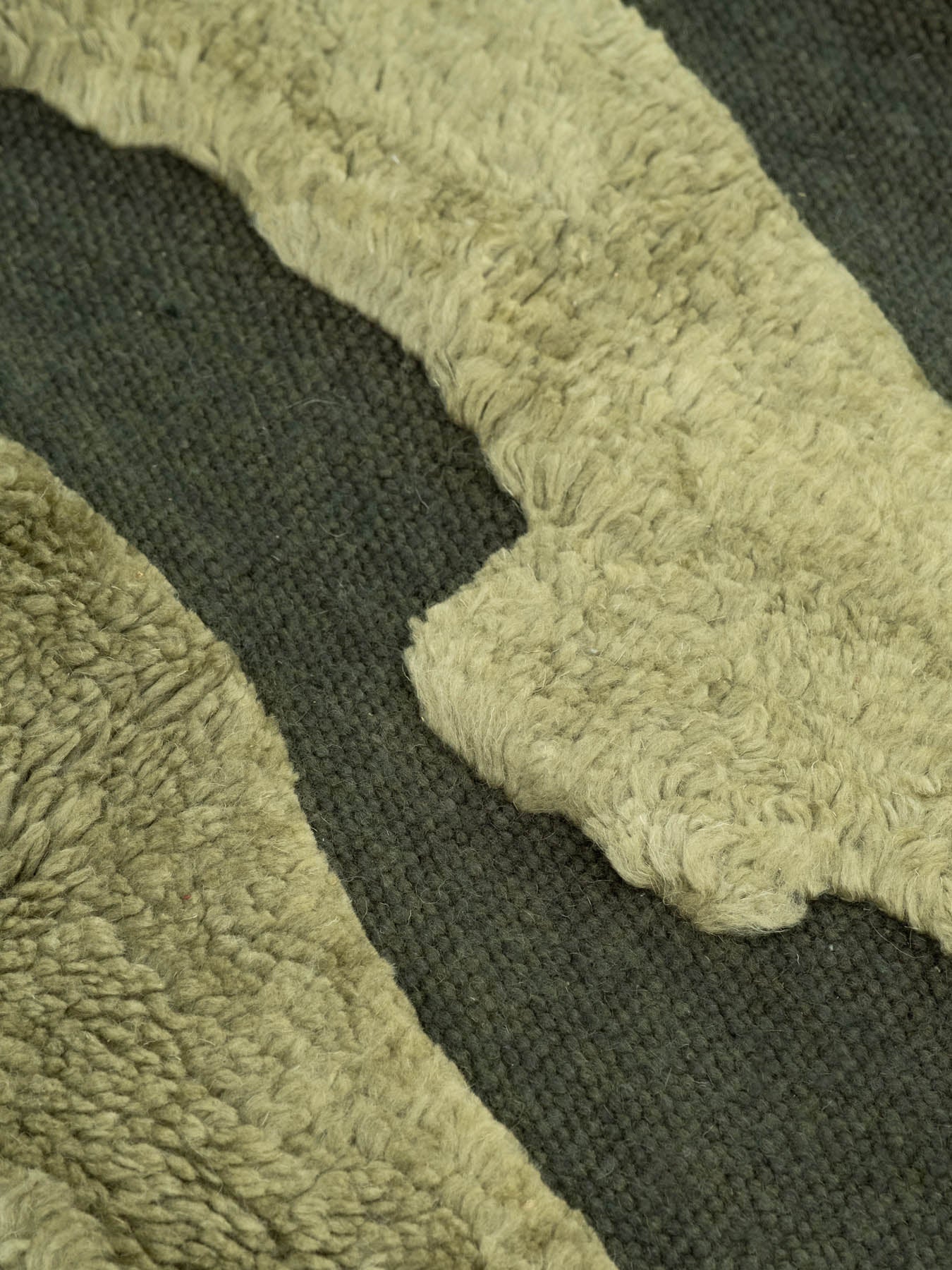 Cradle Green Washable Wool Handwoven Rug