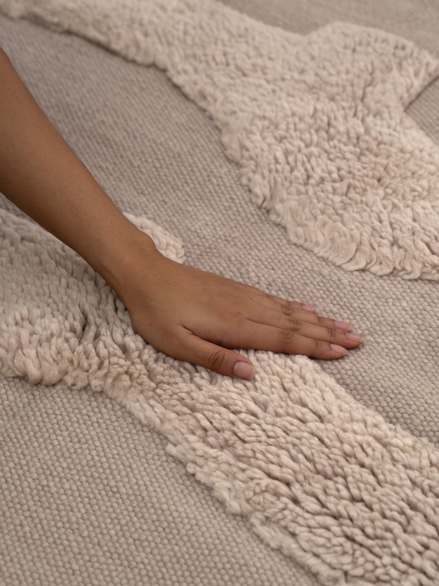 Cradle Neutral Washable Wool Handwoven Rug