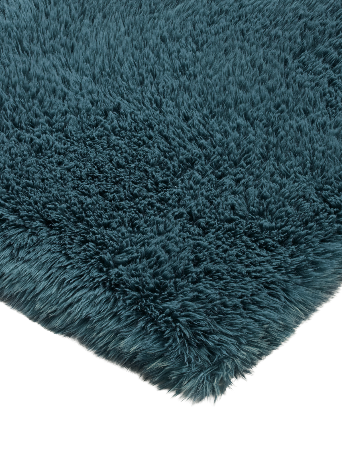 Solace Steel Blue Vegan Flokati Rug Rugs double.online
