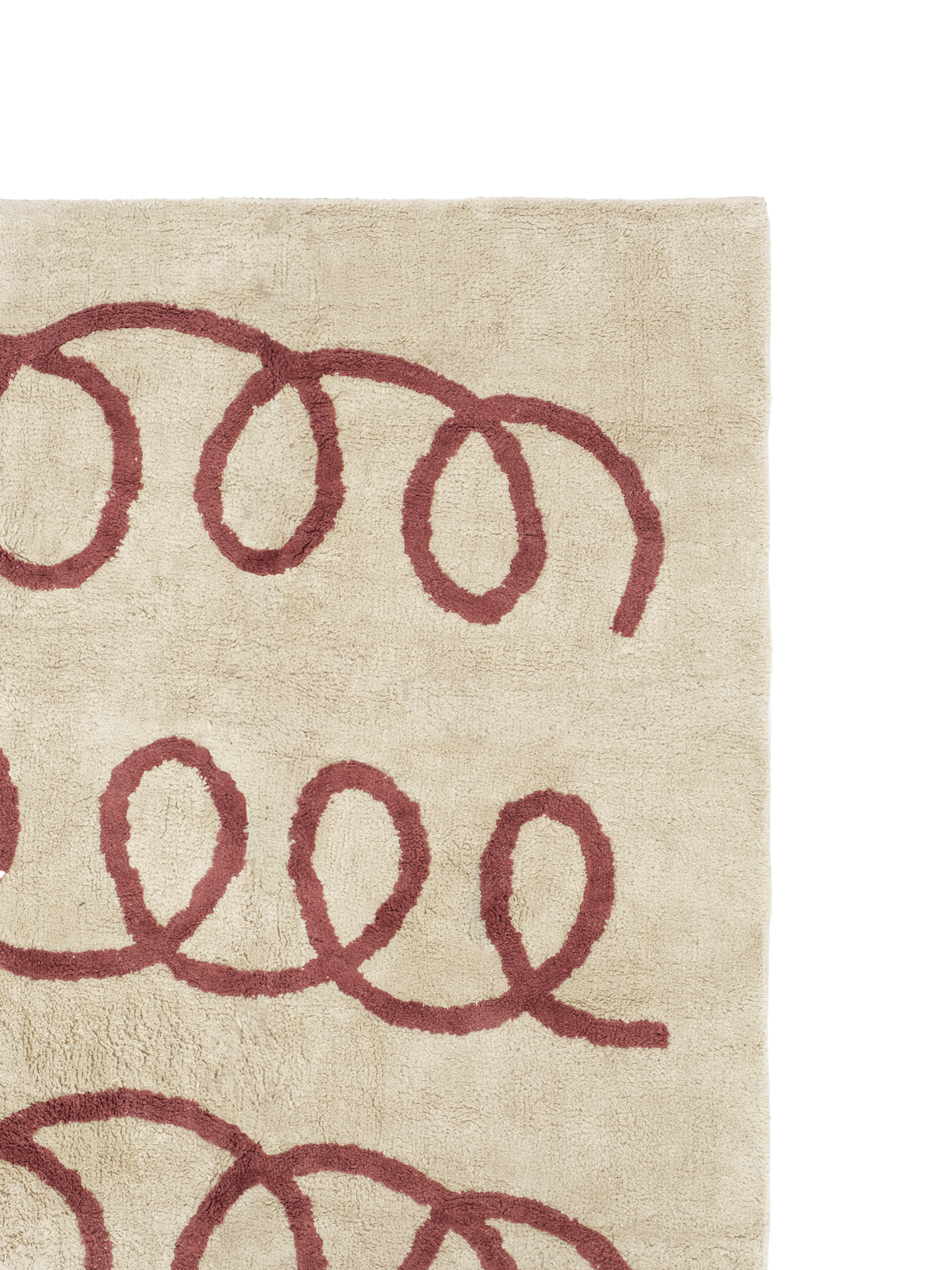 Creative Warm Cream Washable Organic Cotton Cut Pile Rug