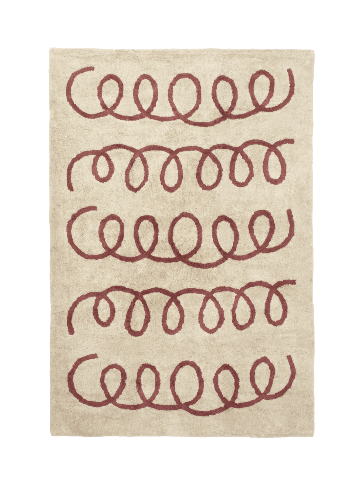 Creative Warm Cream Washable Organic Cotton Cut Pile Rug