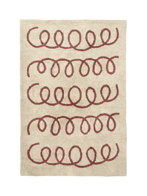 Creative warm cream washable organic cotton cut pile rug