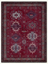 Parts Crimson Chenille Rug