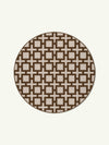 Block Brown Chenille Rug