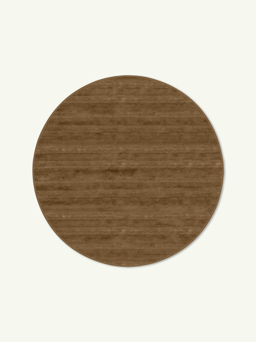 Willow dark tan highland round rug