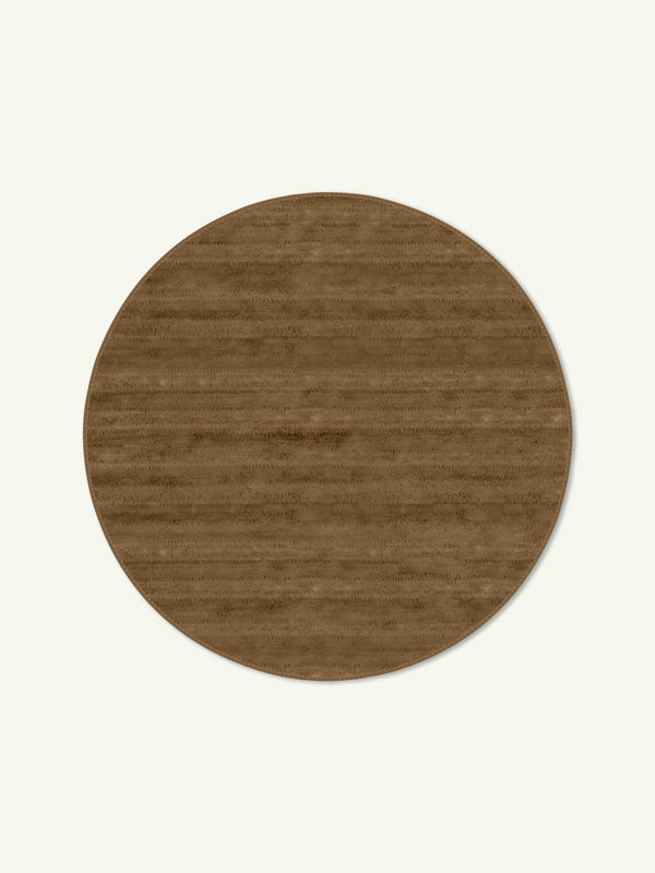 Willow dark tan highland round rug