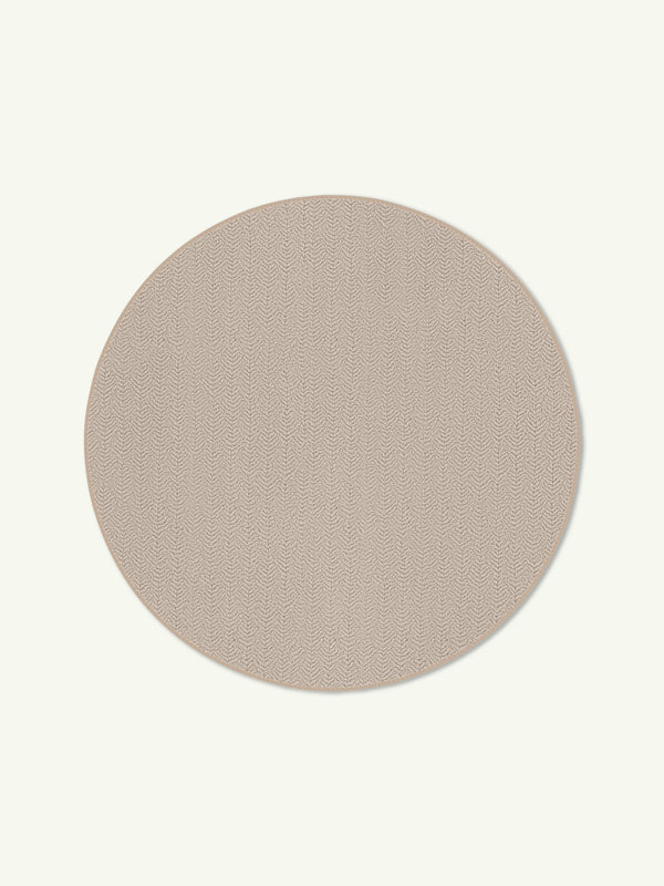 Peace cream vegan shearling round rug