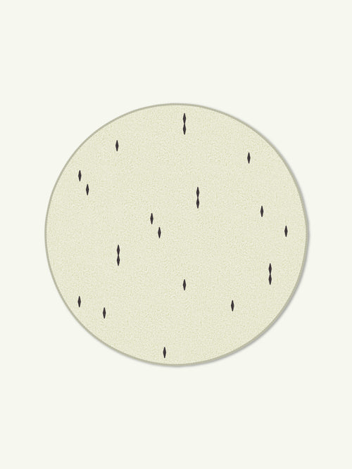 Confetti cream cotton feel round rug