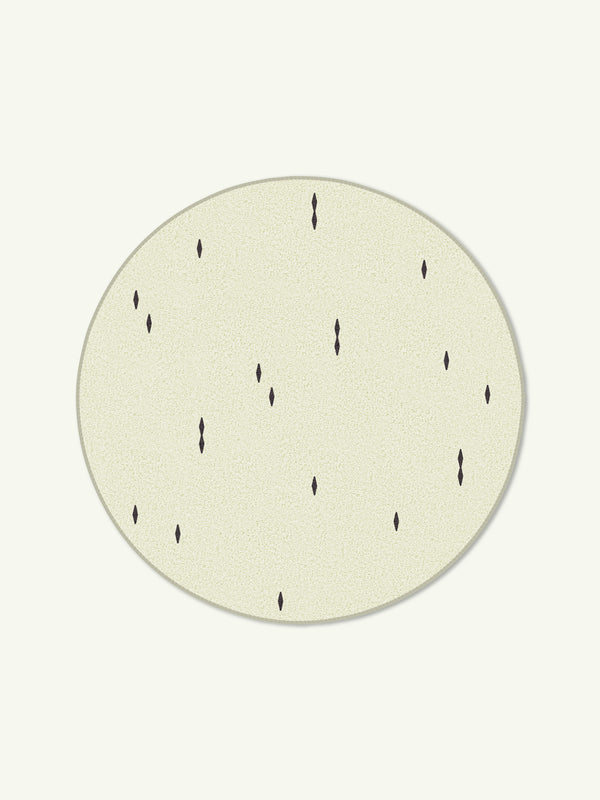 Confetti cream cotton feel round rug