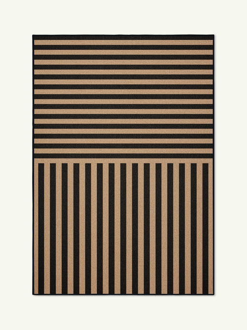 Direction black new jute rug