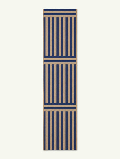 Plinth royal blue new jute rug