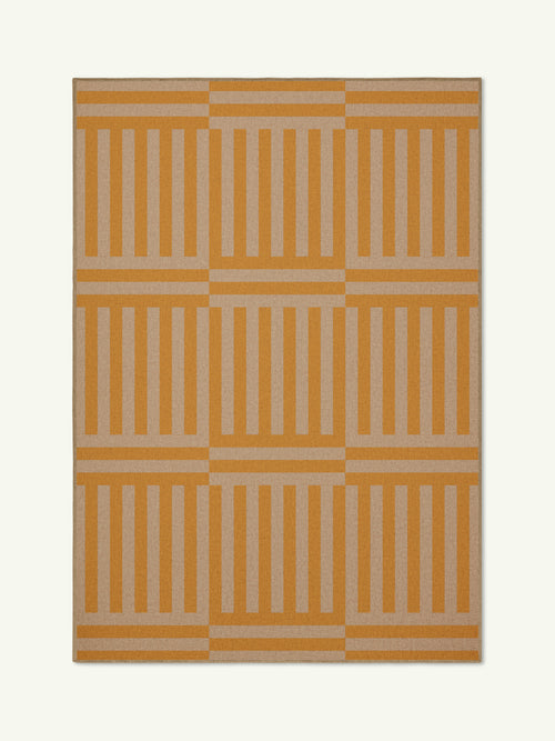 Unboxed yellow new jute rug