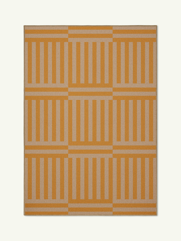 Unboxed yellow new jute rug