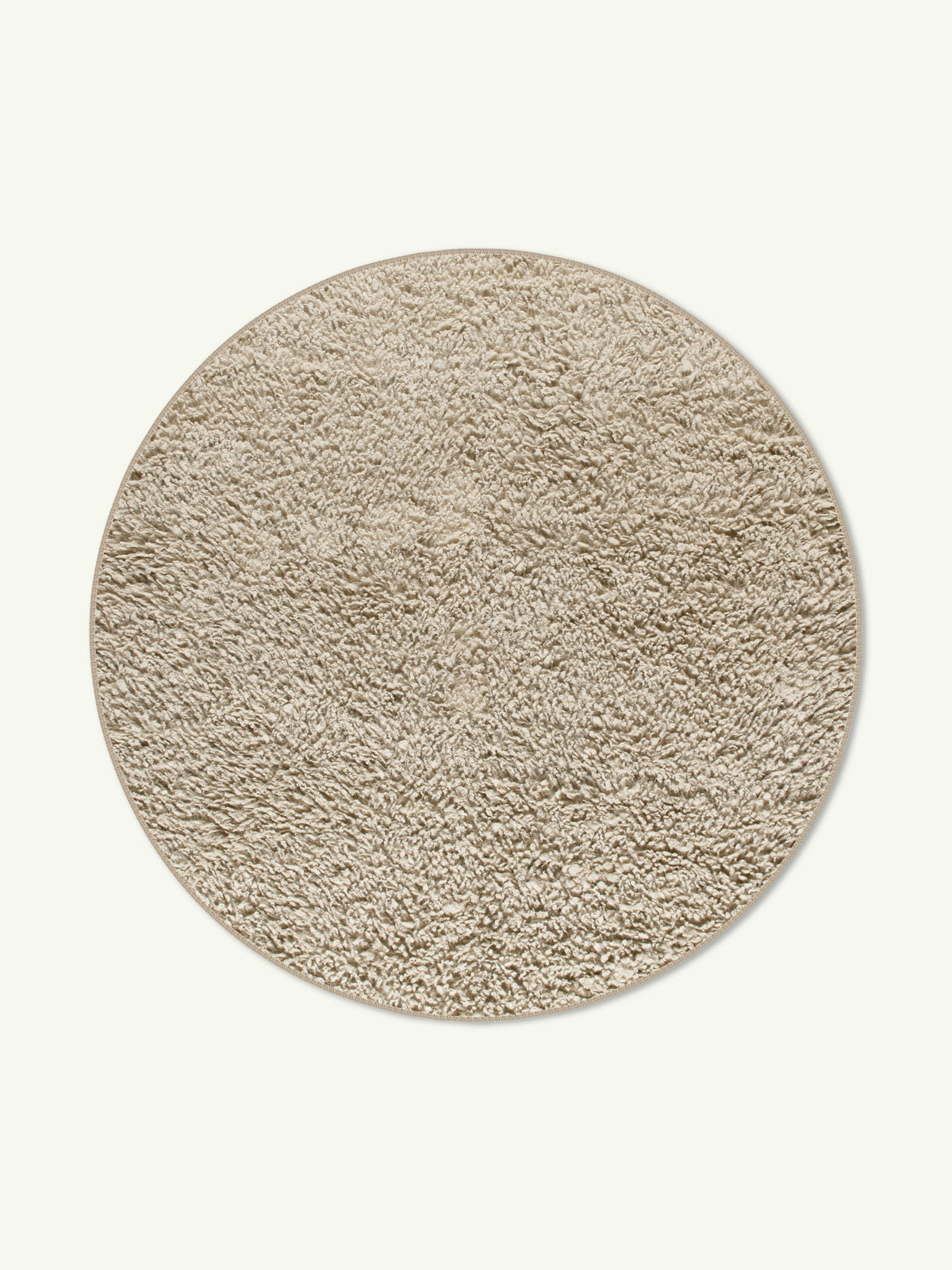 Poncho Bone Shag Round Rug