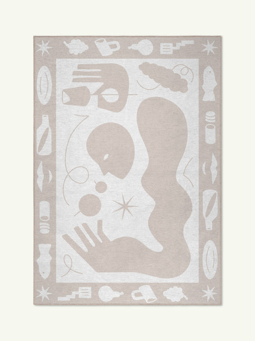 Saturday bone chenille rug