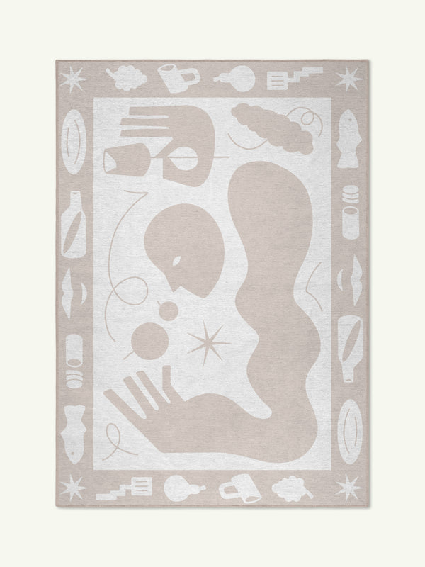 Saturday bone chenille rug