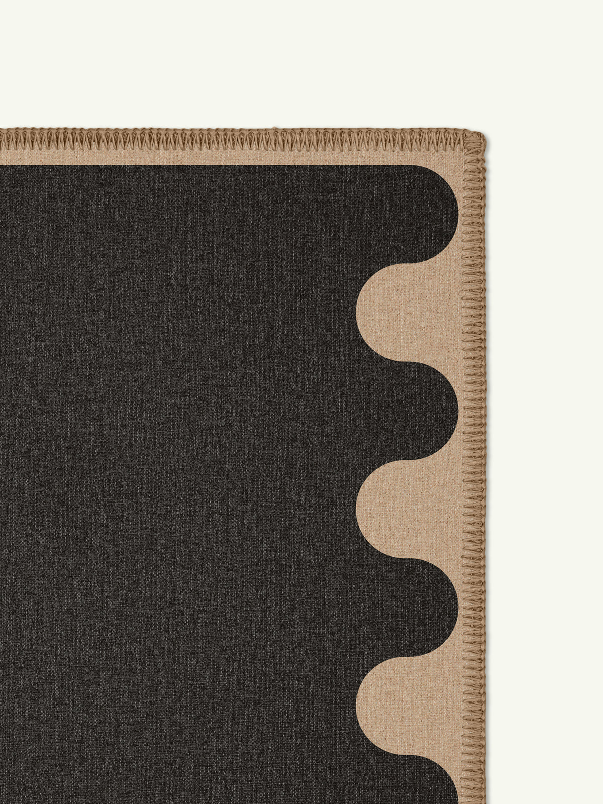 Jig Black New Jute Rug