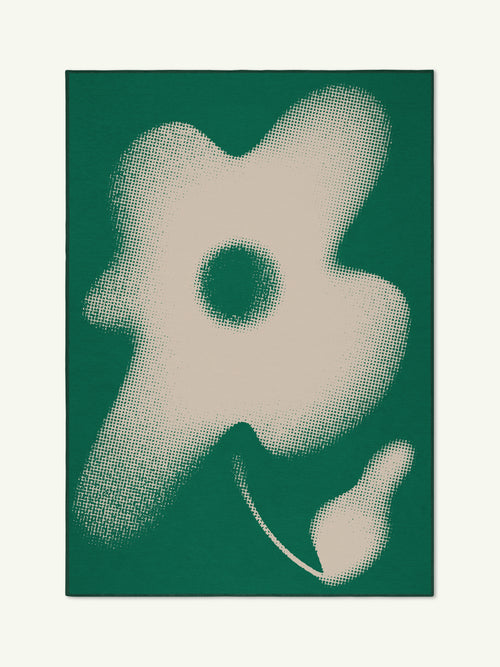 Mohavea forest green chenille rug