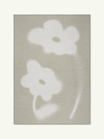 Film bone chenille rug