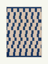 Board Game Navy New Jute Rug