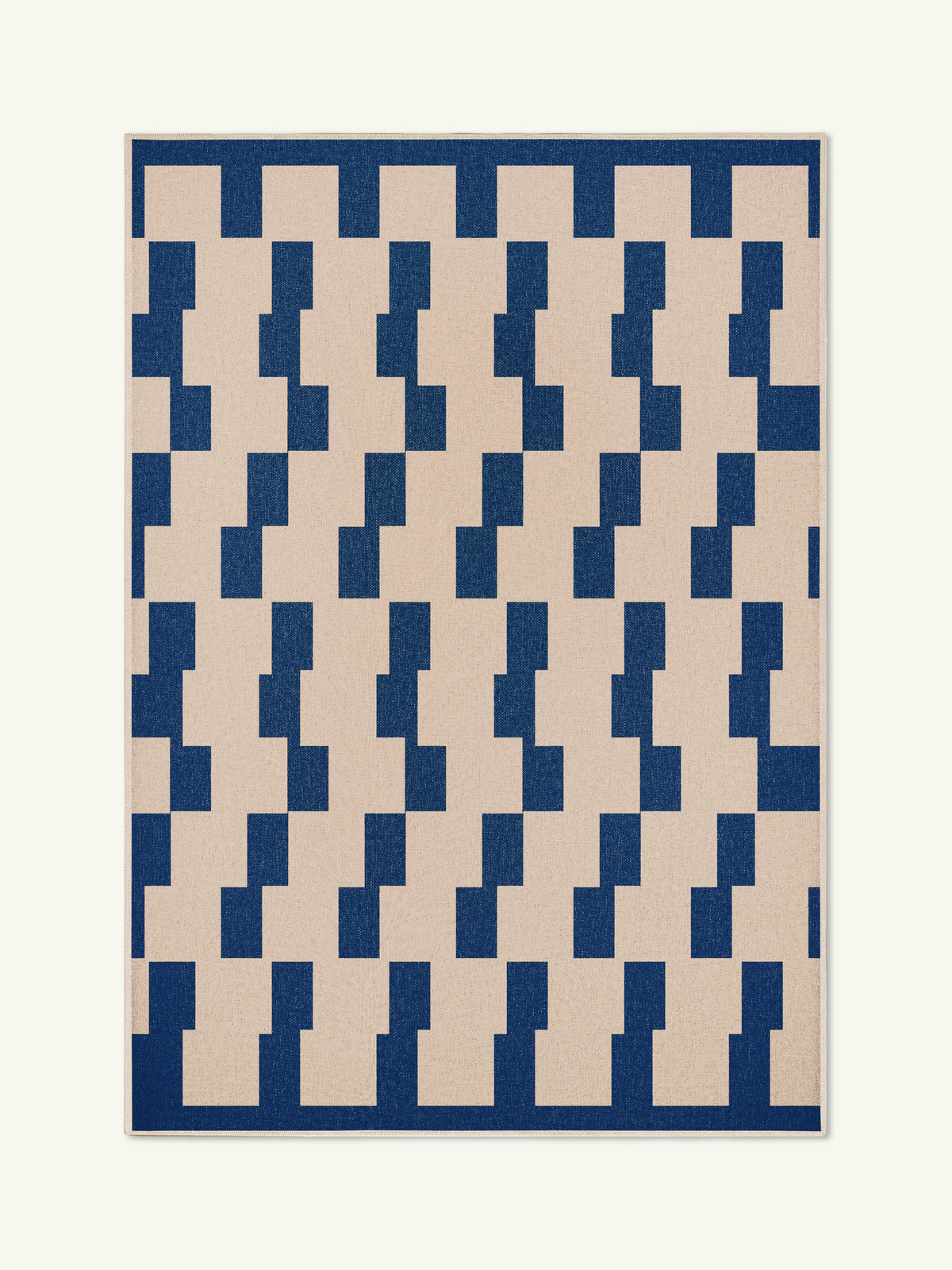 Board Game Navy New Jute Rug