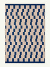 Board Game Navy New Jute Rug