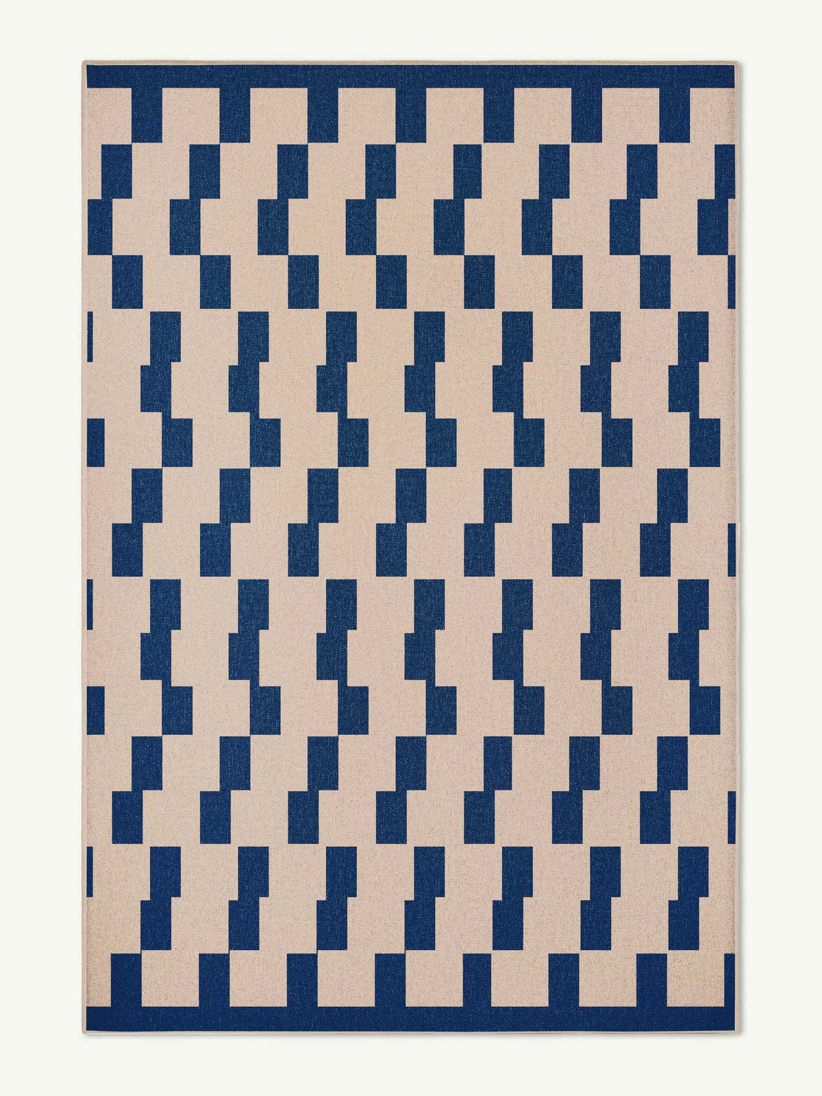 Board Game Navy New Jute Rug