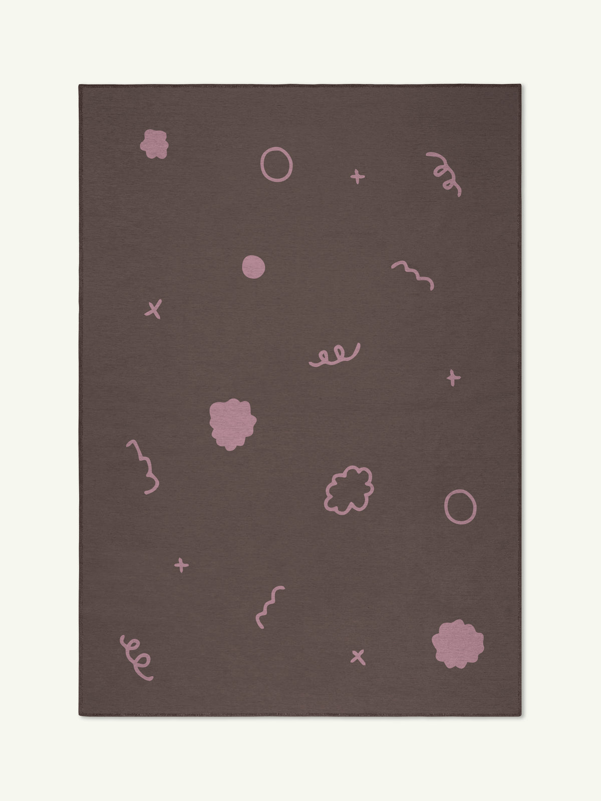 Doodles Chocolate Brown Chenille Rug