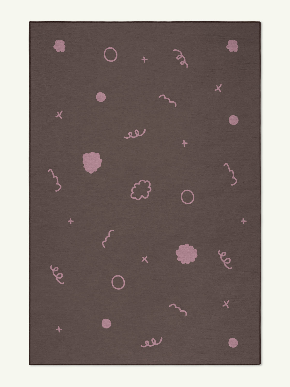 Doodles Chocolate Brown Chenille Rug