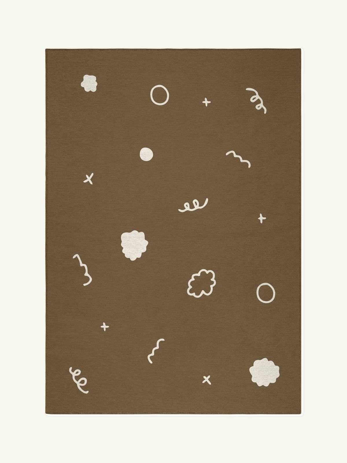 Doodles Dark Olive Chenille Rug