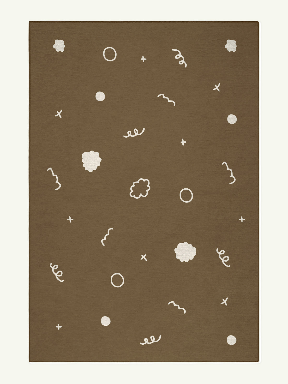 Doodles Dark Olive Chenille Rug