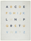 Alphabet Neutral Chenille Rug