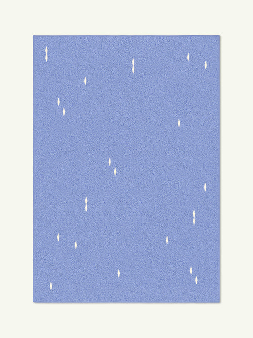 Confetti periwinkle cotton feel rug