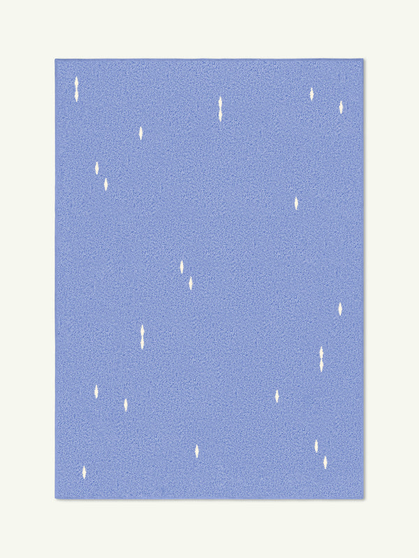 Confetti periwinkle cotton feel rug