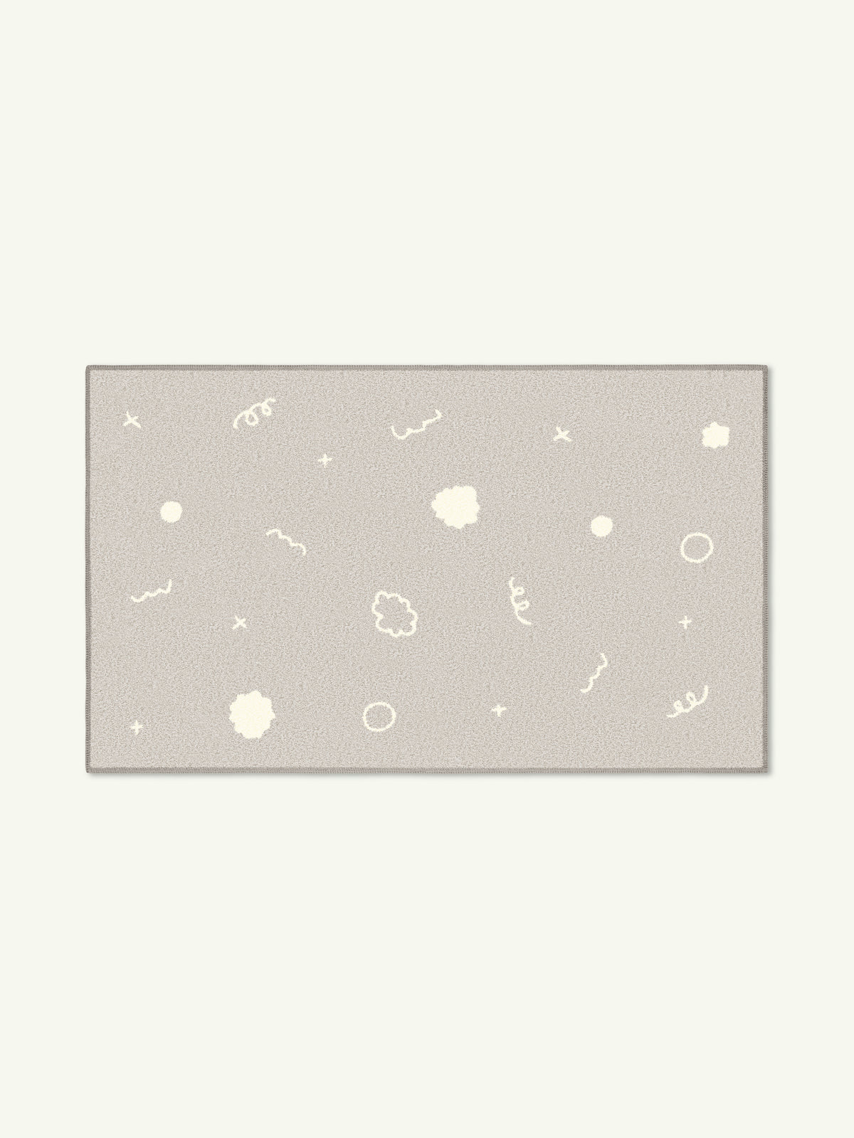 Doodles Light Gray Cotton Feel Rug