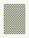 Micro Check Light Yellow Cotton Feel Rug