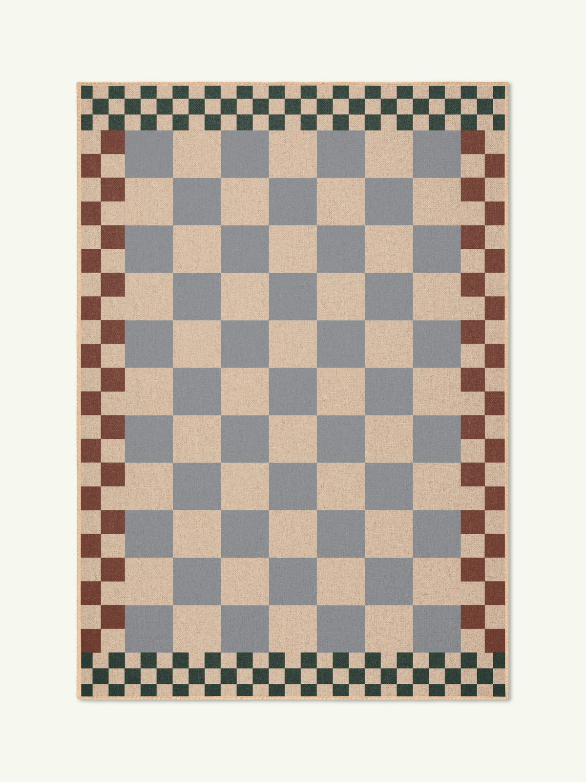 Checkered Brown New Jute Rug