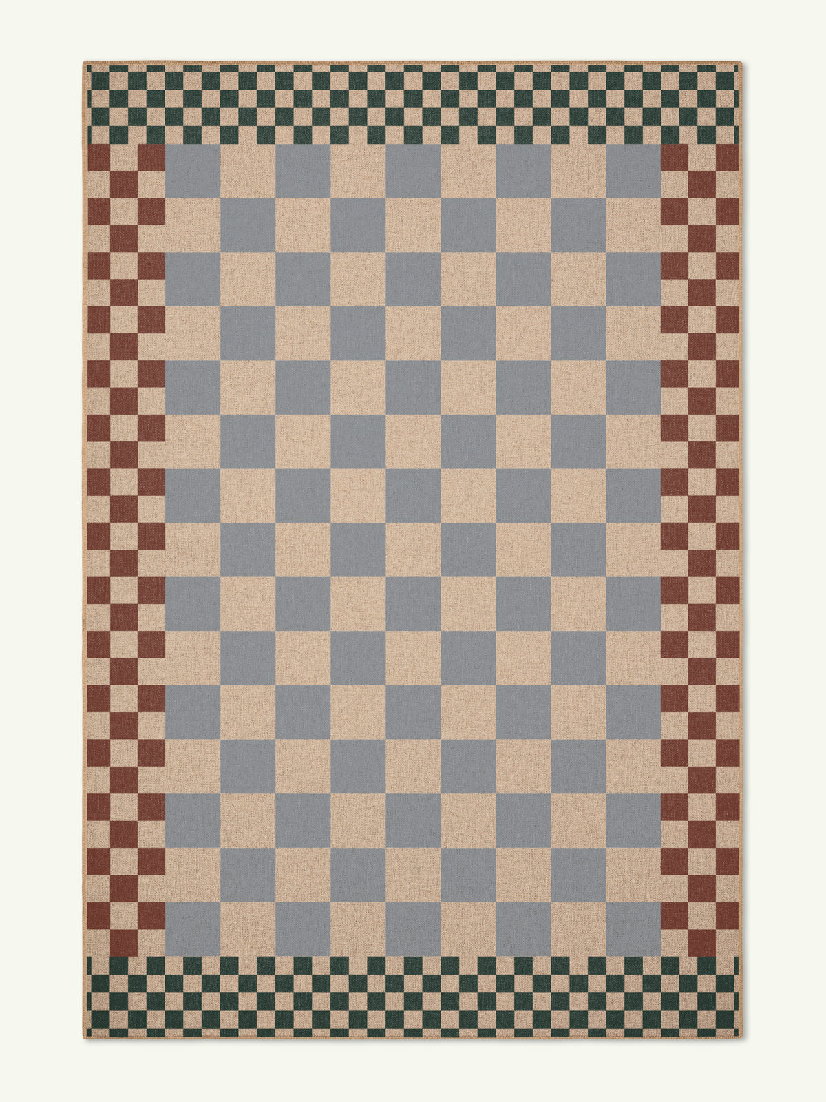 Checkered Brown New Jute Rug