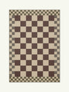 Checkered Burgundy New Jute Rug