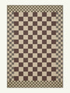 Checkered Burgundy New Jute Rug