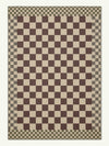 Checkered Burgundy New Jute Rug