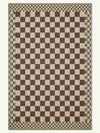 Checkered Burgundy New Jute Rug