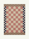 Checkered Pale Pink New Jute Rug