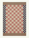 Checkered Pale Pink New Jute Rug