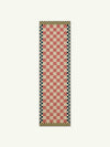 Checkered Pale Pink New Jute Runner